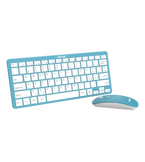 TASTIERA E MOUSE WIREL S PANTONE AZZURRO