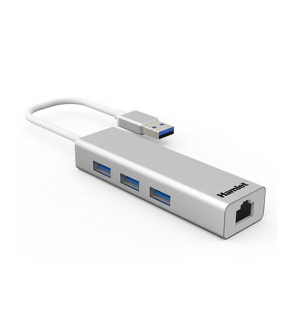 HAMLET USB LAN USB 3.0 + 4 USB