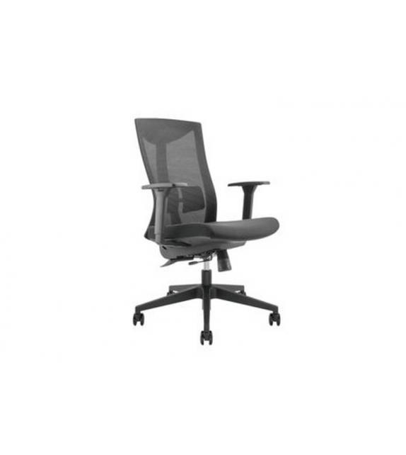 SEDIA DA UFFICIO GIREVOLE MESH NERO