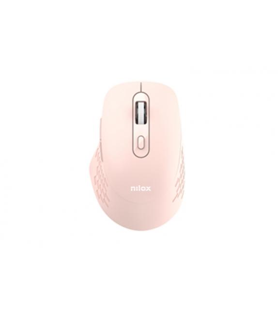 Mouse ottico, connessione wireless DUAL rosa