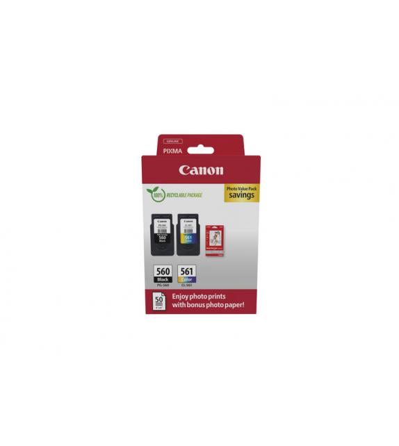 CANON MULTIPACK PG-560/CL-561 + 50FG CARTA PHOTO 10X15