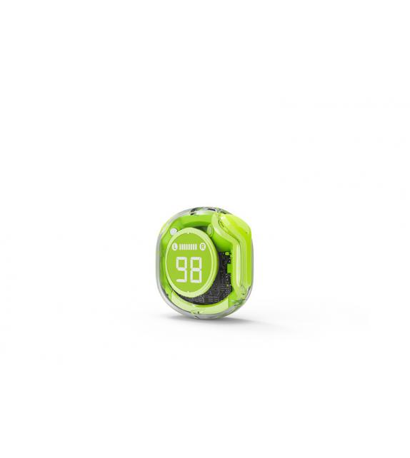 TECHMADE GEMBIRD AURICOLARI IN-EAR TWS TRASPARENTI,VERDI