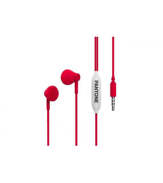 PANTONE AURICOLARE CON MICROFONO RED