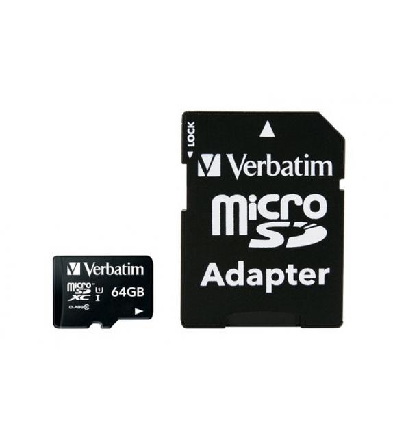 MICRO SD VERBATIM 64GB CLASSE 10