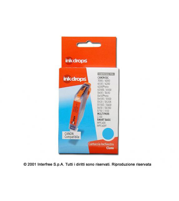 CARTUCCIA INKDROPS CANON BCI3C CIANO BL