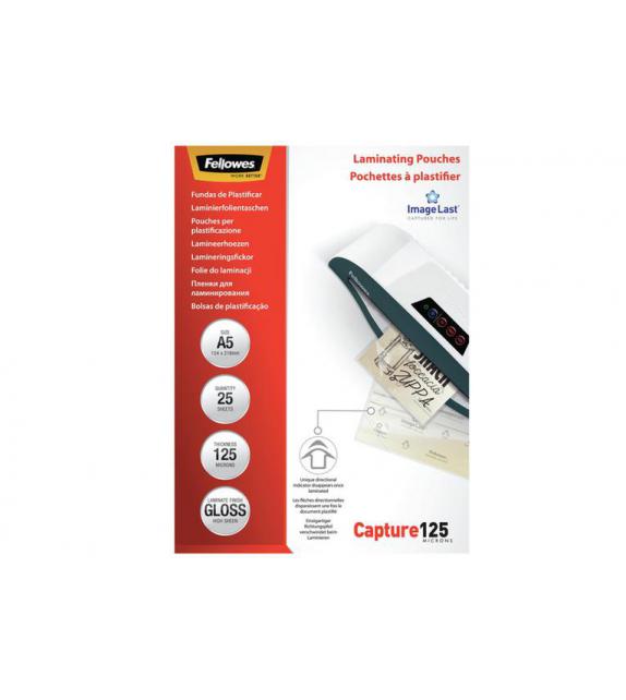 CARTA POUCHES FELLOWES A5 LUCIDA 125M 25